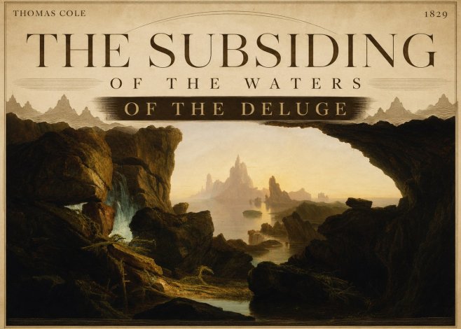 Thomas Cole The Subsiding of the Waters of the Deluge II No6 - Plakát