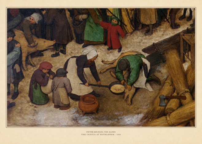 Pieter Bruegel The Census at Bethlehem VI No5 - Plakát