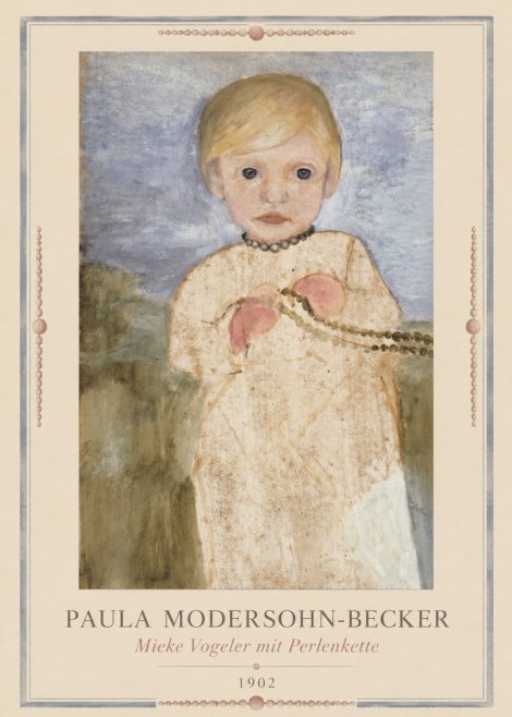 Paula Modersohn-Becker Mieke Vogeler Mit Perlenkette No2 - Plakát