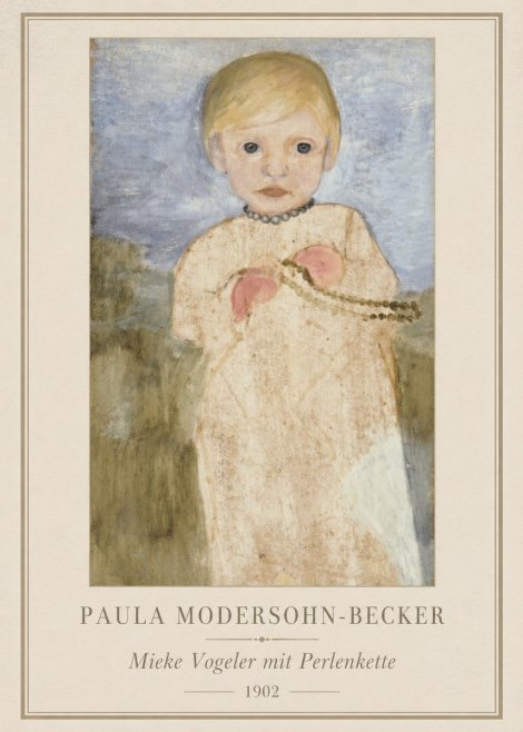 Paula Modersohn-Becker Mieke Vogeler Mit Perlenkette No5 - Plakát