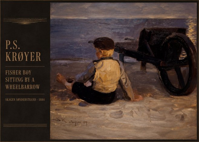 P.S. Krøyer Fisher Boy Sitting by a Wheelbarrow No2 - Plakát
