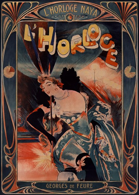 Georges de Feure L'horloge Naya No6 - Plakát