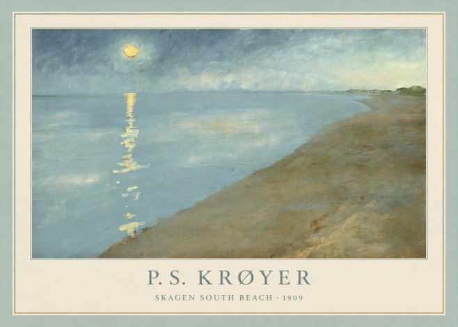 P.S. Krøyer Skagen South Beach · 1909 No1 - Plakát