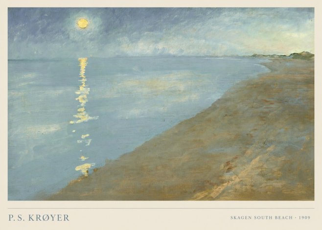 P.S. Krøyer Skagen South Beach · 1909 No6 - Plakát