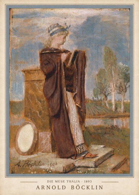 Arnold Böcklin Die Muse Thalia II No4 - Plakát