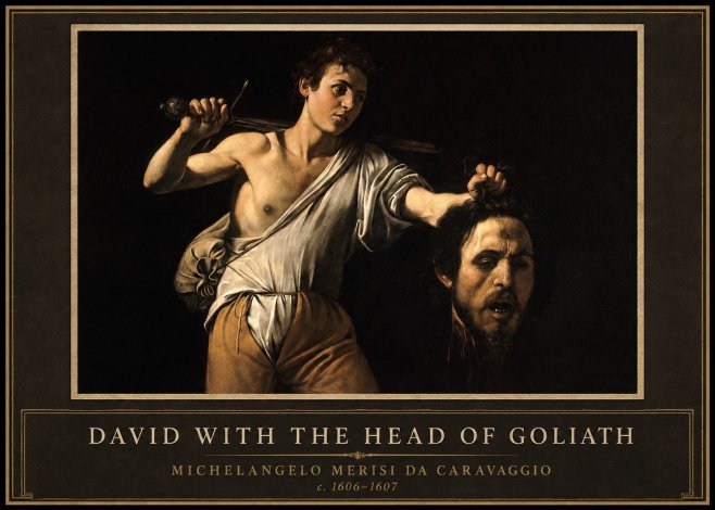 Michelangelo Merisi da Caravaggio David with the Head of Goliath V No1 - Plakát