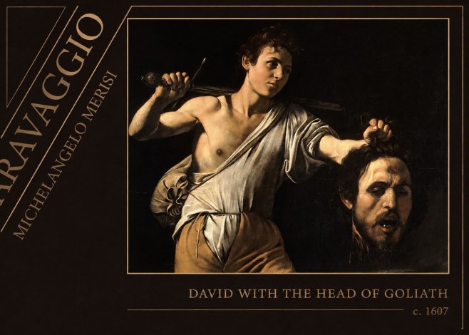 Michelangelo Merisi da Caravaggio David with the Head of Goliath V No5 - Plakát