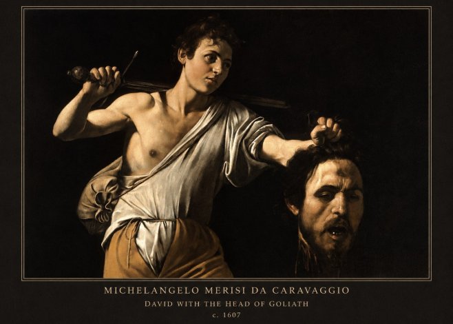 Michelangelo Merisi da Caravaggio David with the Head of Goliath V No6 - Plakát