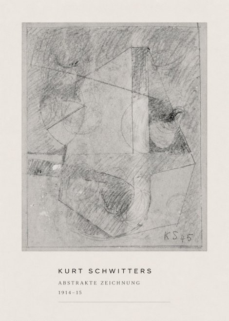 Kurt Schwitters Abstrakte Zeichnung No4 - Plakát