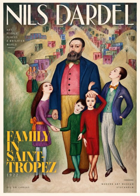 Nils Dardel Family in Saint-tropez No3 - Plakát