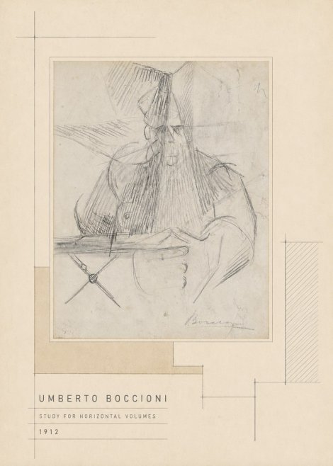 Umberto Boccioni Study for Horizontal Volumes No5 - Plakát