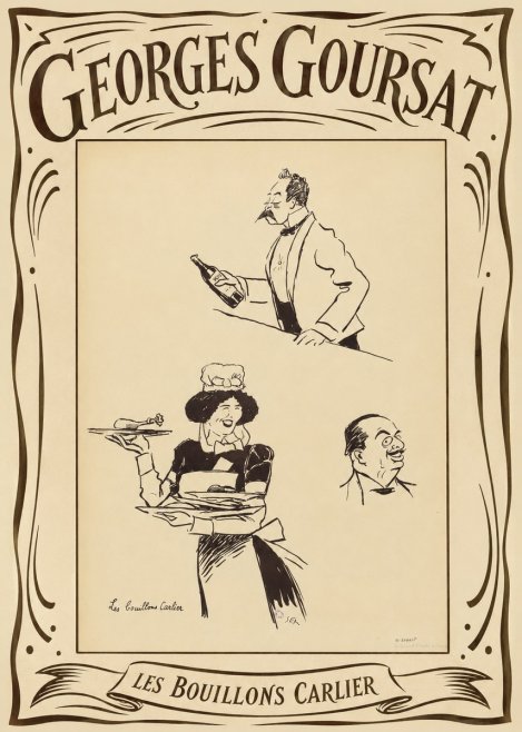 Georges Goursat Les Bouillons Carlier II No4 - Plakát