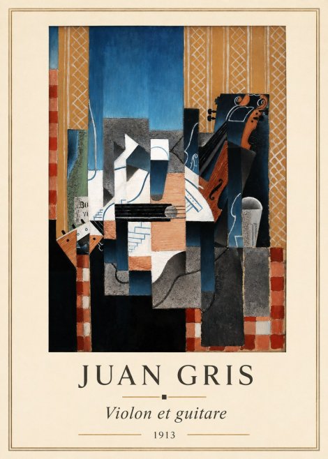 Juan Gris Violin and Guitar II No5 - Plakát