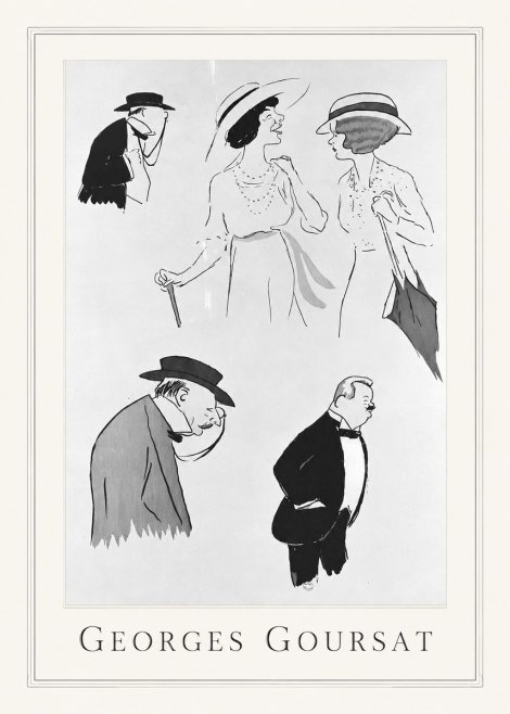 Georges Goursat Character Studies No1 - Plakát