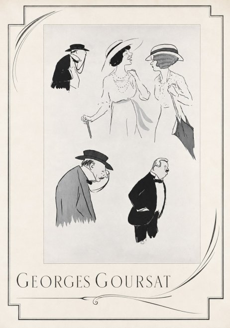 Georges Goursat Character Studies No2 - Plakát