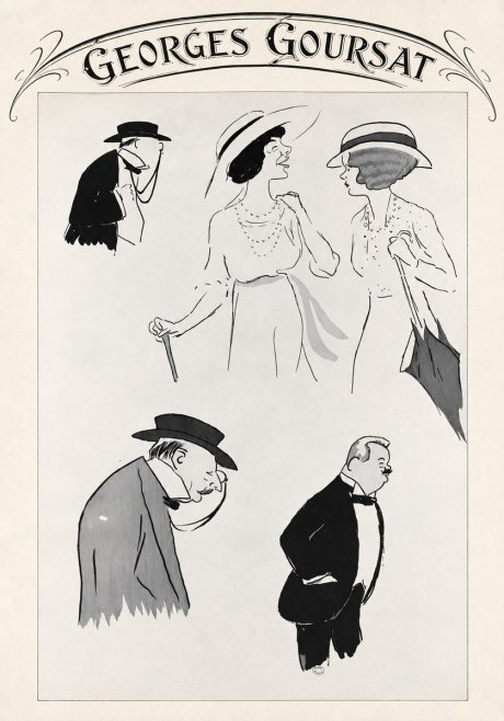Georges Goursat Character Studies No4 - Plakát