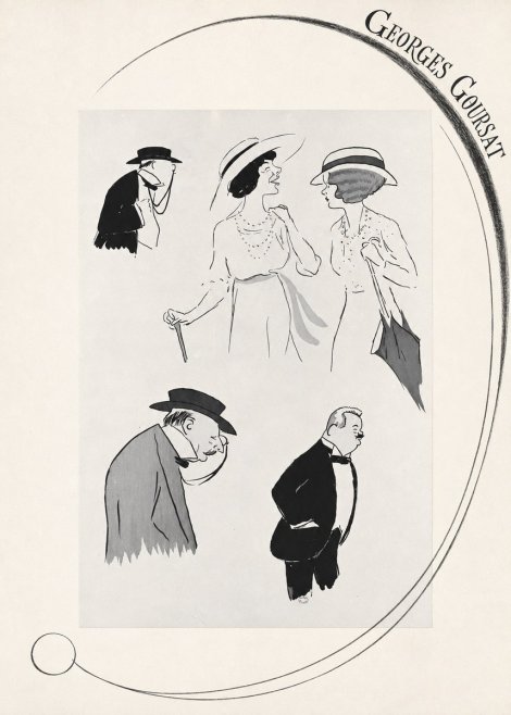 Georges Goursat Character Studies No6 - Plakát