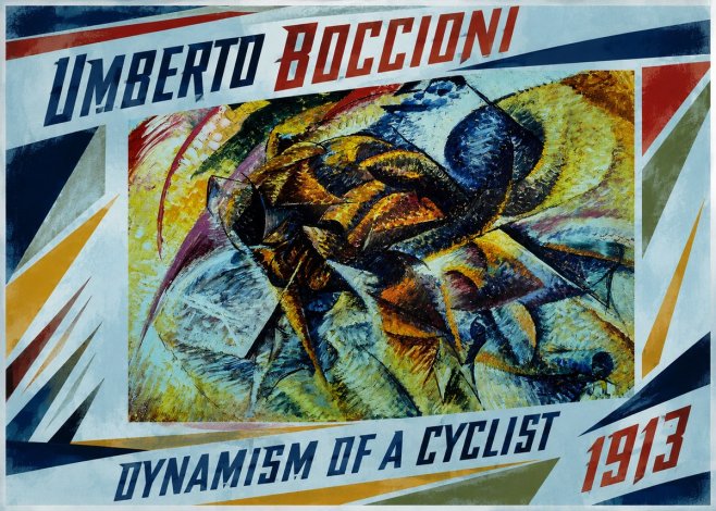 Umberto Boccioni Dynamism of a Cyclist II No1 - Plakát
