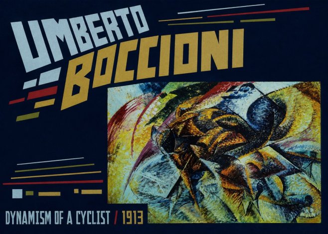 Umberto Boccioni Dynamism of a Cyclist II No6 - Plakát