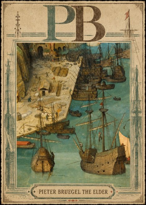 Pieter Bruegel A Port Scene No3 - Plakát