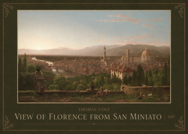Thomas Cole View of Florence from San Miniato No3 - Plakát