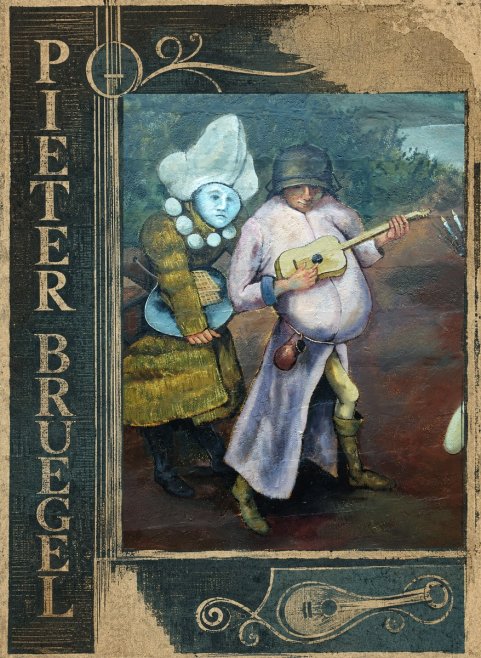 Pieter Bruegel Two Figures with a Lute No2 - Plakát