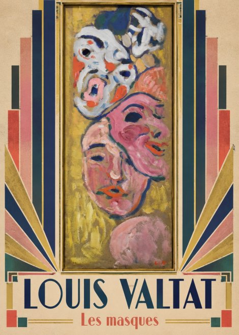 Louis Valtat Les Masques No5 - Plakát