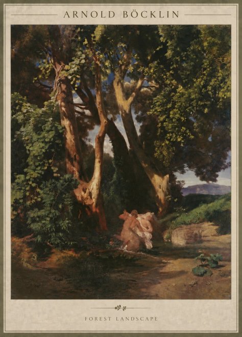 Arnold Böcklin Forest Landscape No5 - Plakát