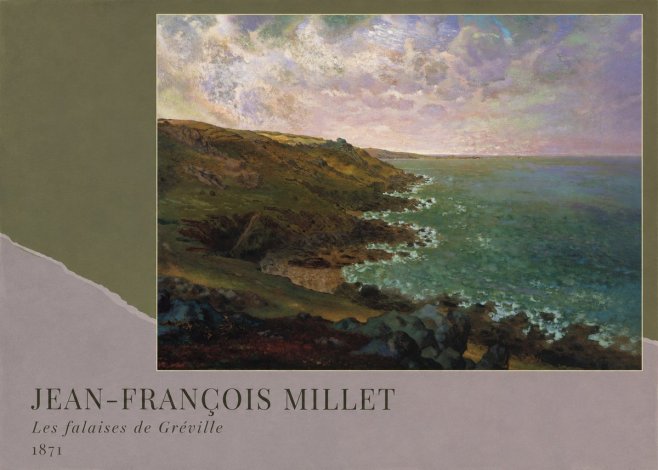 Jean-François Millet Les Falaises De Gréville No2 - Plakát