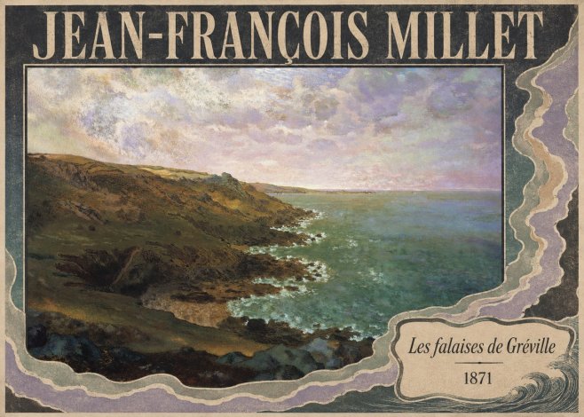 Jean-François Millet Les Falaises De Gréville No6 - Plakát