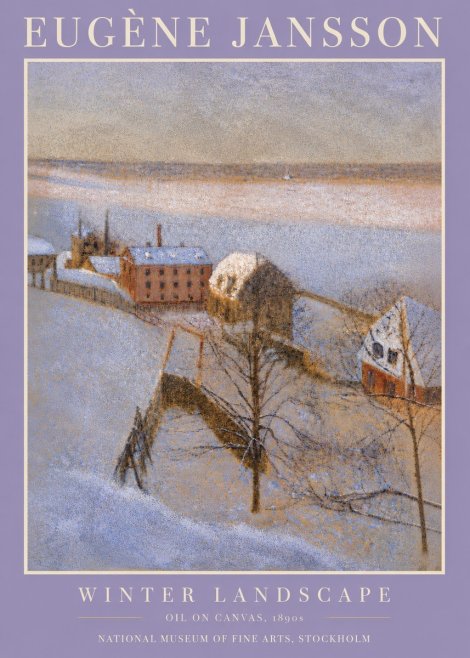 Eugène Jansson Winter Landscape No3 - Plakát