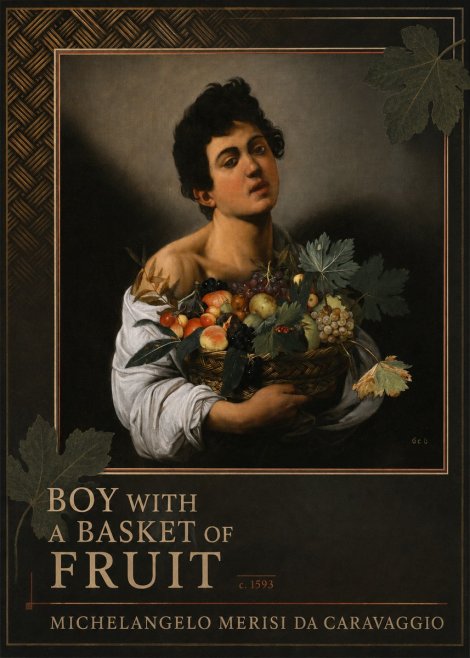 Michelangelo Merisi da Caravaggio Boy with a Basket of Fruit No6 - Plakát