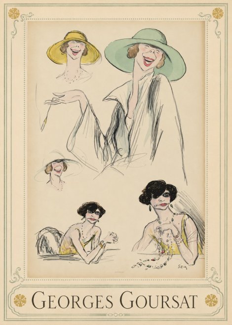 Georges Goursat Elegant Parisian Caricatures No1 - Plakát