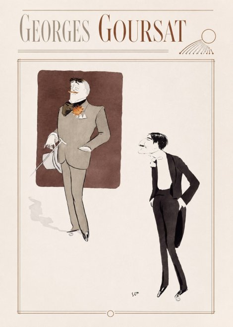 Georges Goursat High Society Caricature No6 - Plakát