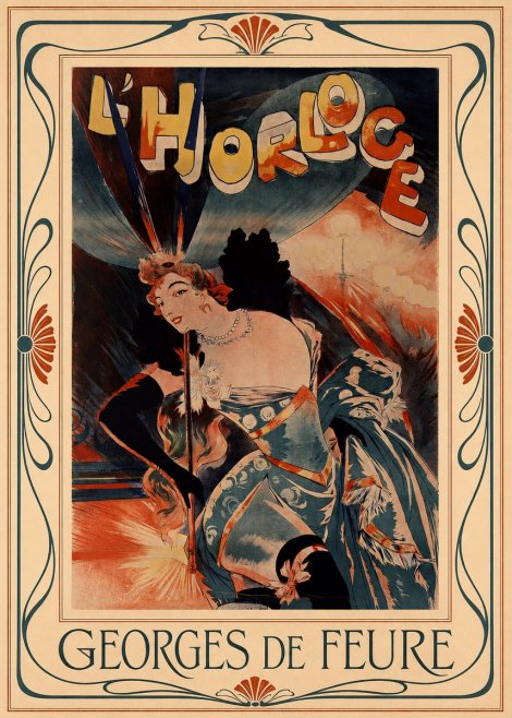 Georges de Feure L'horloge III No1 - Plakát