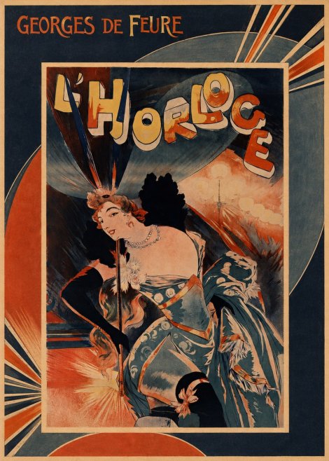 Georges de Feure L'horloge III No5 - Plakát
