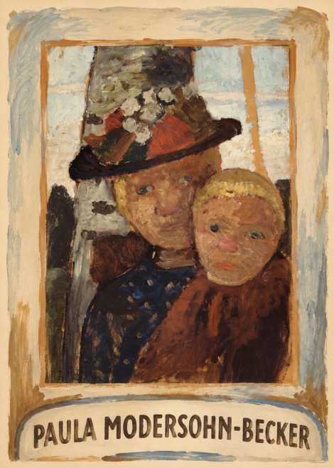 Paula Modersohn-Becker Mother and Child with Hat No3 - Plakát