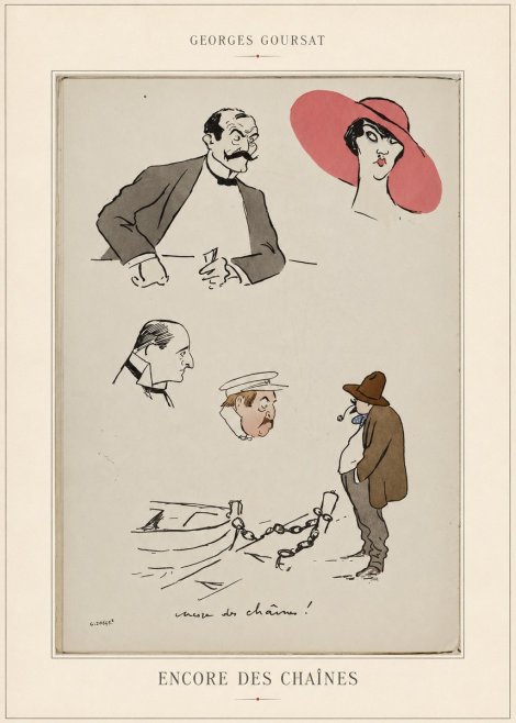 Georges Goursat Encore Des Chaînes! No4 - Plakát