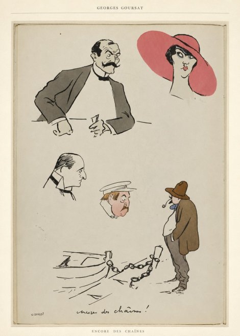 Georges Goursat Encore Des Chaînes! No5 - Plakát