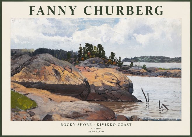 Fanny Churberg Rocky Shore · Kivikko Coast No1 - Plakát