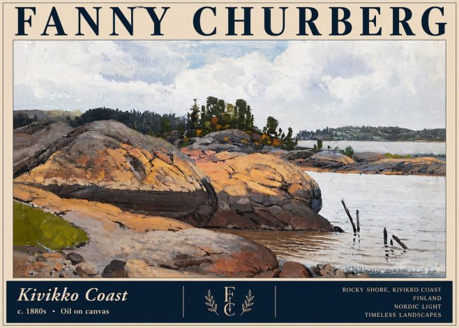 Fanny Churberg Rocky Shore · Kivikko Coast No4 - Plakát