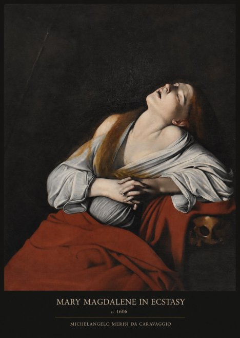 Michelangelo Merisi da Caravaggio Mary Magdalene in Ecstasy No5 - Plakát