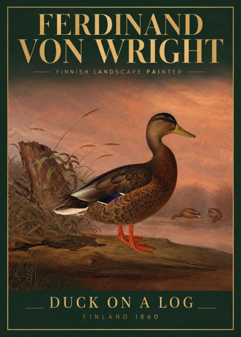 Ferdinand von Wright Wild Duck No4 - Plakát