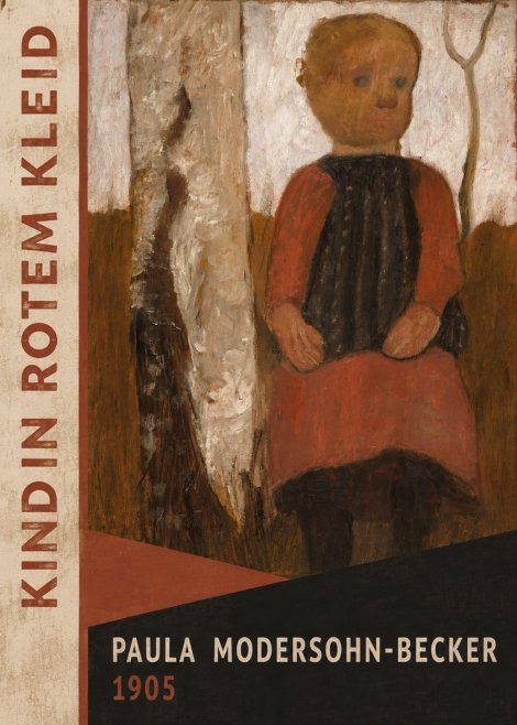 Paula Modersohn-Becker Kind in Rotem Kleid No3 - Plakát