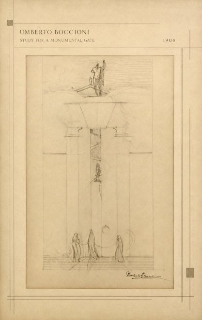 Umberto Boccioni Study for a Monumental Gate No2 - Plakát