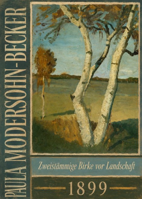 Paula Modersohn-Becker Zweistämmige Birke Vor Landschaft No5 - Plakát