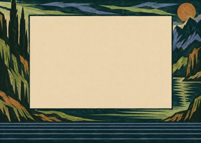 Max Pechstein Art Deco Landscape Frame No1 - Plakát