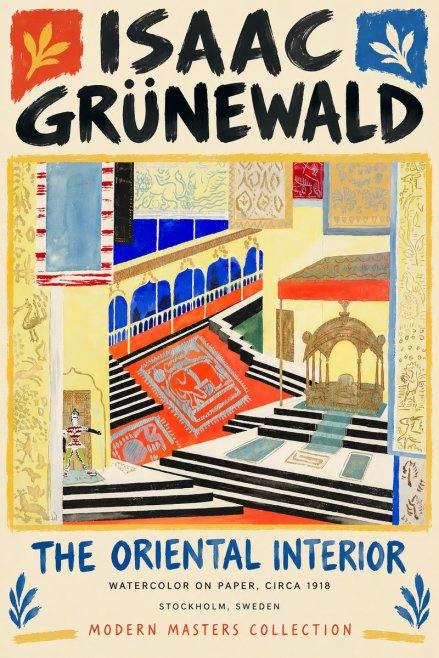 Isaac Grünewald The Oriental Interior No5 - Plakát