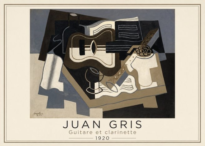 Juan Gris Guitare Et Clarinette No3 - Plakát
