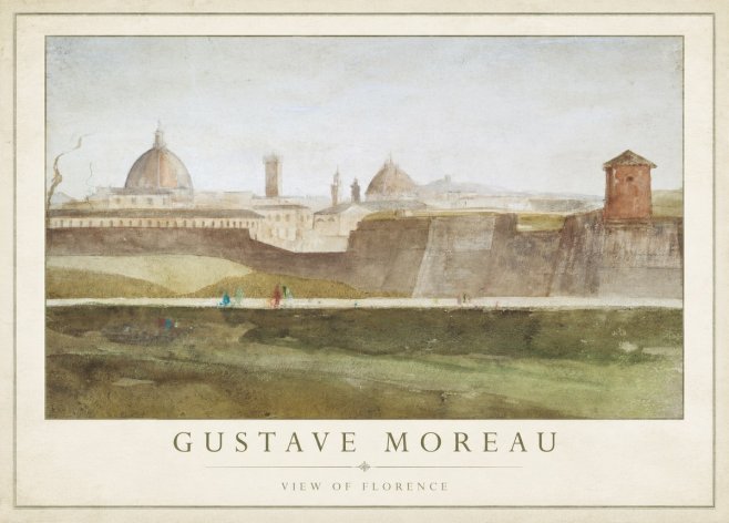 Gustave Moreau View of Florence No1 - Plakát